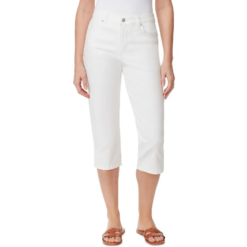 Gloria Vanderbilt Womens Amanda High Rise Straight Leg Capri Jeans Trendy Vintage Denim Jeans