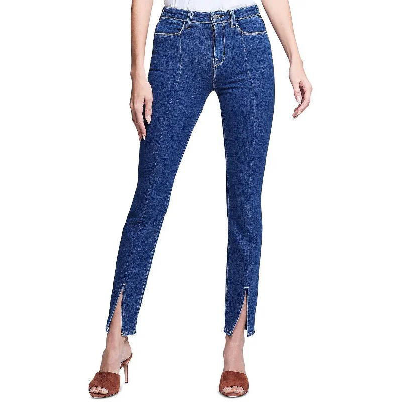 L'Agence Womens Seamed High Rise Ankle Jeans Trendy Low-Rise Slim Jeans