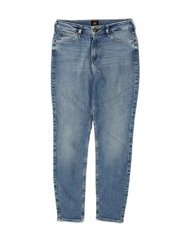 LEE Womens Scarlett High Skinny Jeans W31 L28 Blue Cotton Casual Bootcut Ripped Jeans