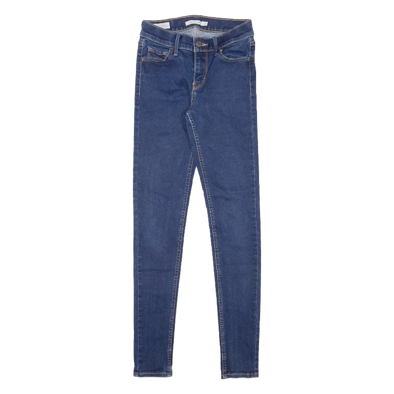 LEVI'S 710 BIG E Womens Jeans Blue Slim Skinny W23 L30 Trendy Bootcut High-Waisted Jeans