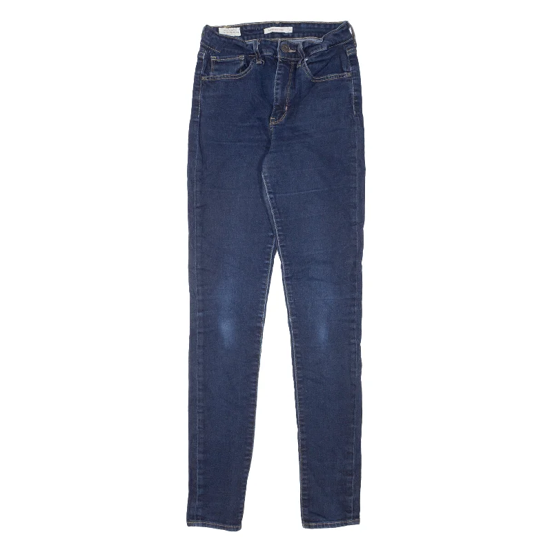 LEVI'S 721 High Rise BIG E Womens Jeans Blue Slim Skinny W23 L32 Fashionable Slouchy Fit Jeans