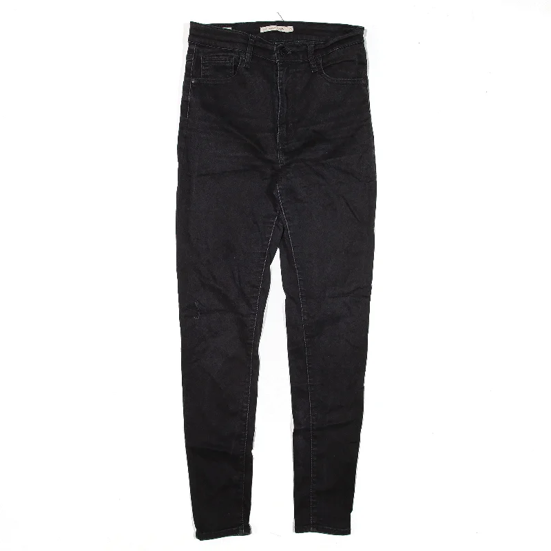 LEVI'S Premium Big E Mile High Jeans Black Denim Slim Skinny Womens W26 L30 Trendy Flared Leg Jeans LEVI'S Premium Big E Mile High Jeans Black Denim Slim Skinny Womens W26 L30 Trendy Flared Leg Jeans