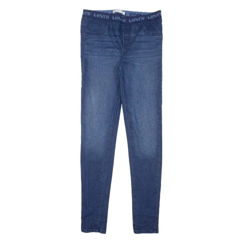 LEVI'S Pull On Legging Womens Jeans Blue Slim Skinny Stone Wash W26 L30 Elegant High-Waisted Flared Jeans