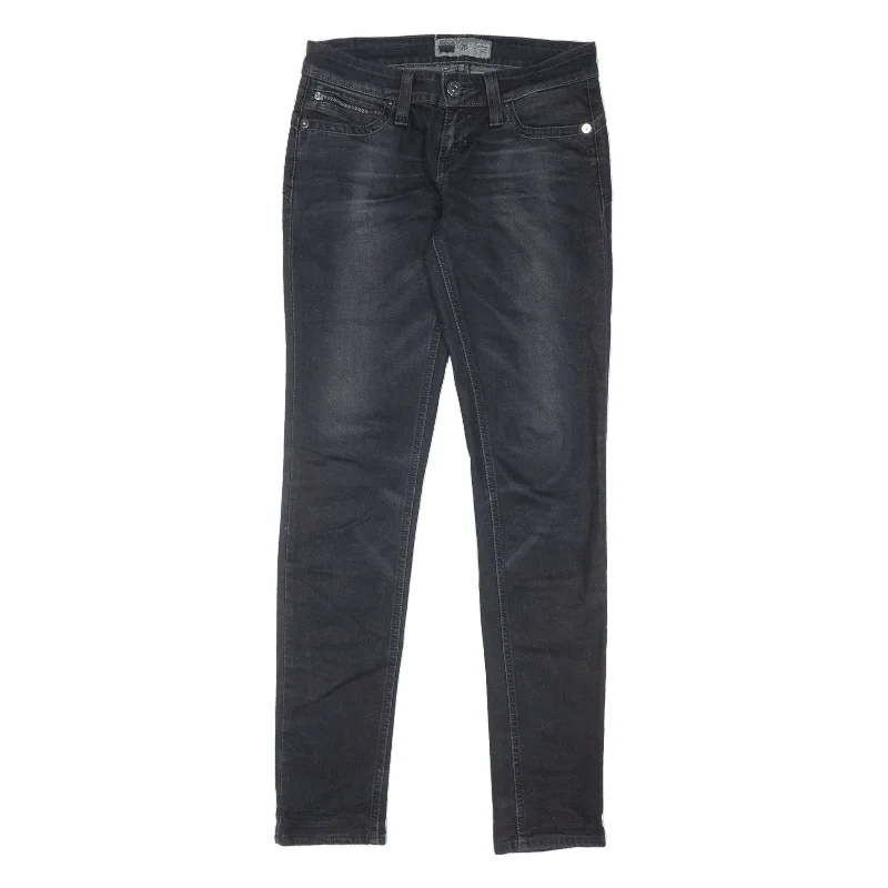 LEVI'S Revel Womens Jeans Black Slim Skinny Stone Wash W25 L32 Elegant Skinny Leg Jeans