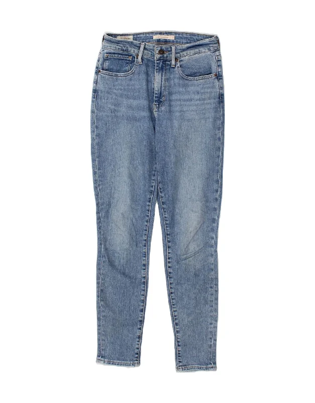 LEVI'S Womens 721 High Rise Skinny Jeans W27 L28 Blue Cotton Casual Bootcut Ripped Jeans