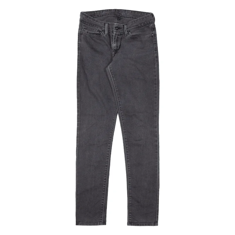 LEVI'S Womens Jeans Grey Slim Skinny W27 L32 Chic Dark-Wash Skinny Jeans