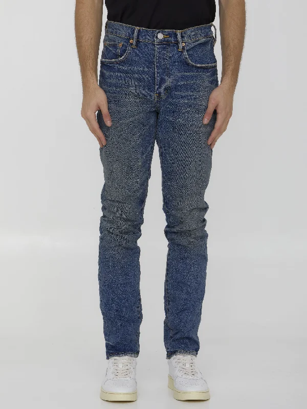Light-blue Denim Jeans Stylish Tapered Fit Jeans