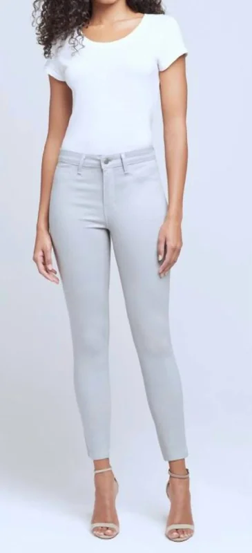 Margot High Rise Coated Skinny Denim Jean In Gris Stylish Slim Fit Denim