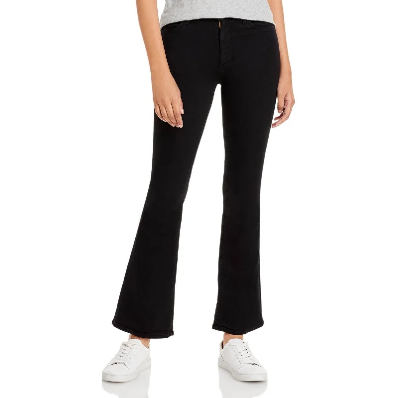 Mother Womens Denim High Rise Flare Jeans Comfortable Stretch Denim Jeans