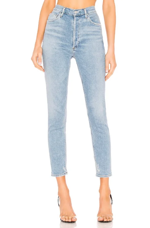 Nico High Rise Slim Jean In Embark Casual Bootcut Ripped Jeans