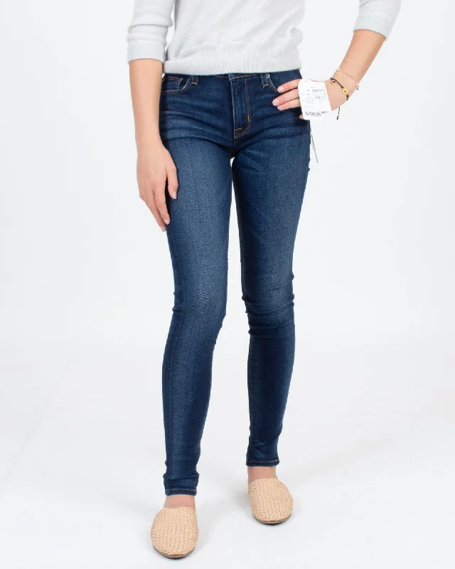 "Nico" Mid-rise Super Skinny Jeans Trendy Flared Leg Jeans