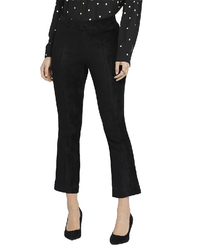 NYDJ Suede Black Bootcut Jean Trendy Wide-Legged High-Waist Jeans