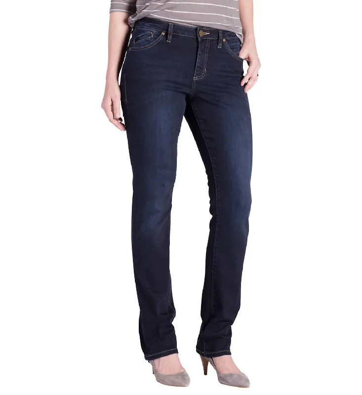 Portia Straight Jean In Dark Indigo Cozy Relaxed Fit Jeans