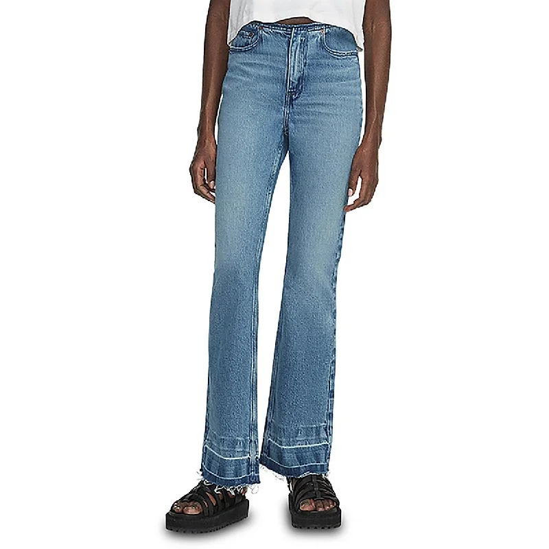 Rag & Bone Womens Peyton Frayed Hem Denim Bootcut Jeans Casual Wide-Legged Denim Jeans Rag & Bone Womens Peyton Frayed Hem Denim Bootcut Jeans Casual Wide-Legged Denim Jeans