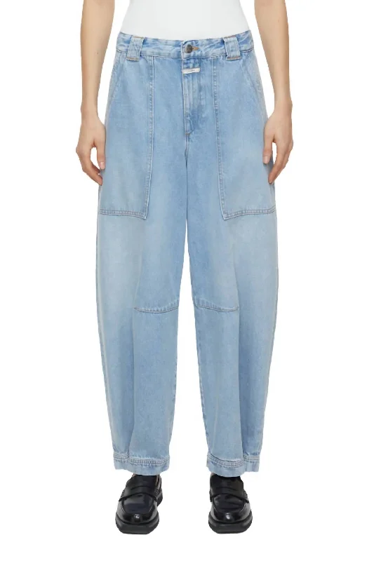 Rhannon Jeans In Light Blue Casual Distressed Denim Jeans