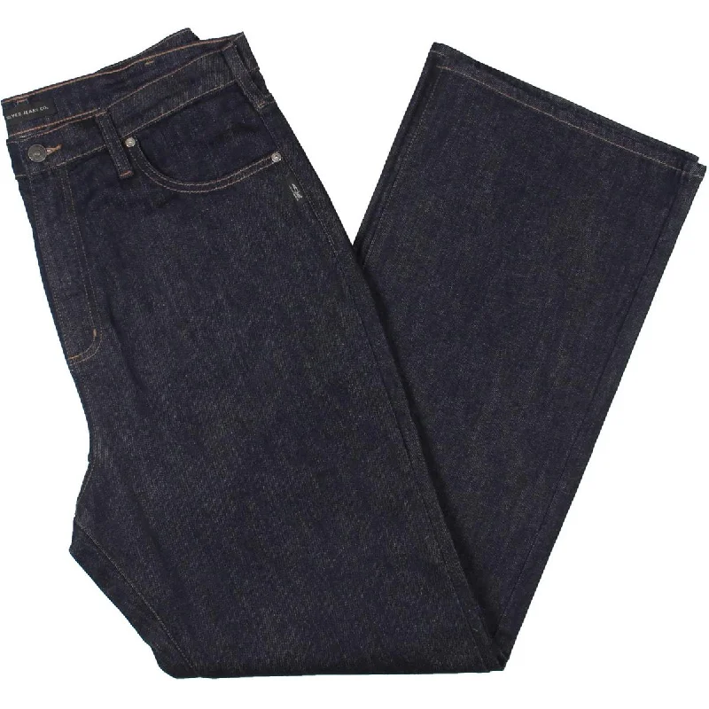 Silver Jeans Co. Womens High Rise Dark Wash Wide Leg Jeans Comfortable Low-Rise Jeans Silver Jeans Co. Womens High Rise Dark Wash Wide Leg Jeans Comfortable Low-Rise Jeans