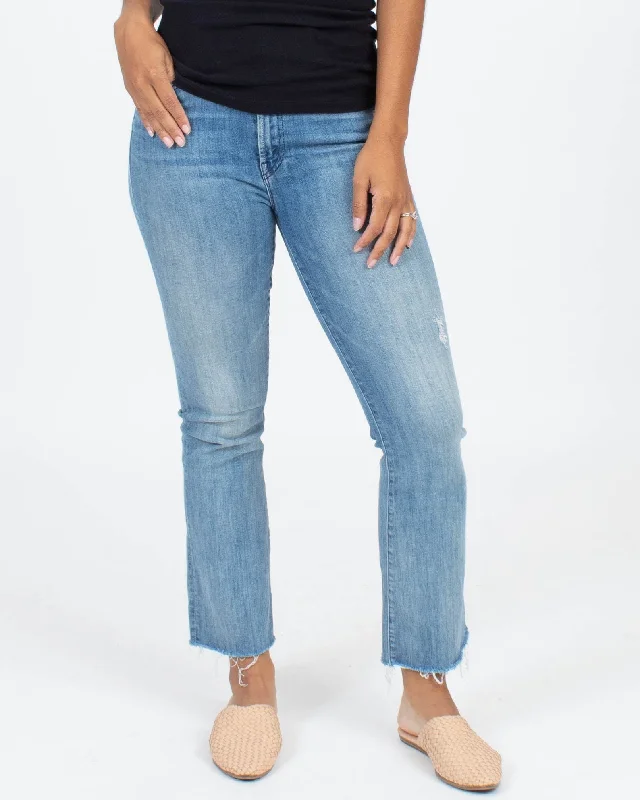 "The Hustler Ankle Fray" Jeans Comfortable Drawstring Waist Jeans