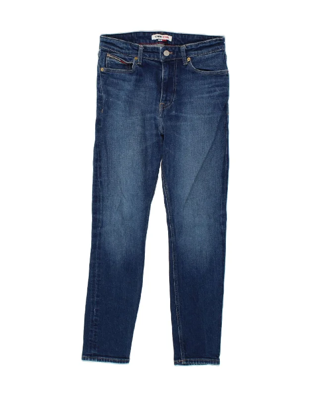 TOMMY HILFIGER Womens Slim Jeans W30 L27 Blue Cotton Comfortable Low-Rise Jeans