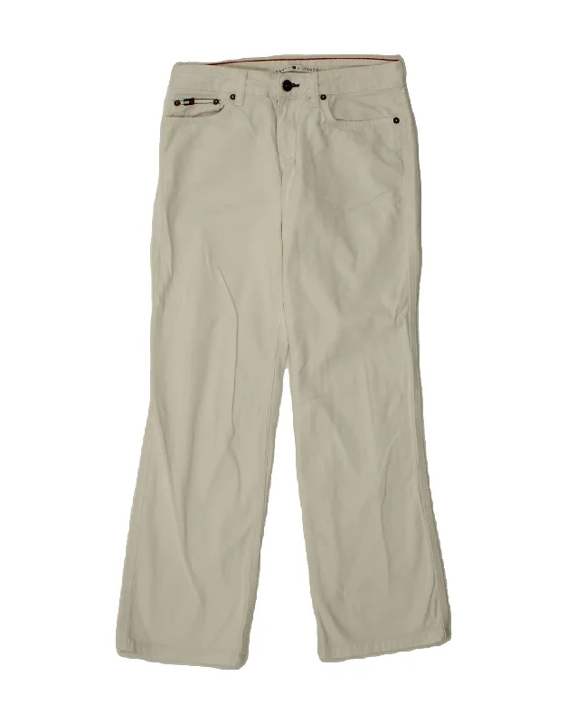 TOMMY HILFIGER Womens Straight Jeans US 4 Small W27 L28 White Cotton Trendy Colored Denim Jeans