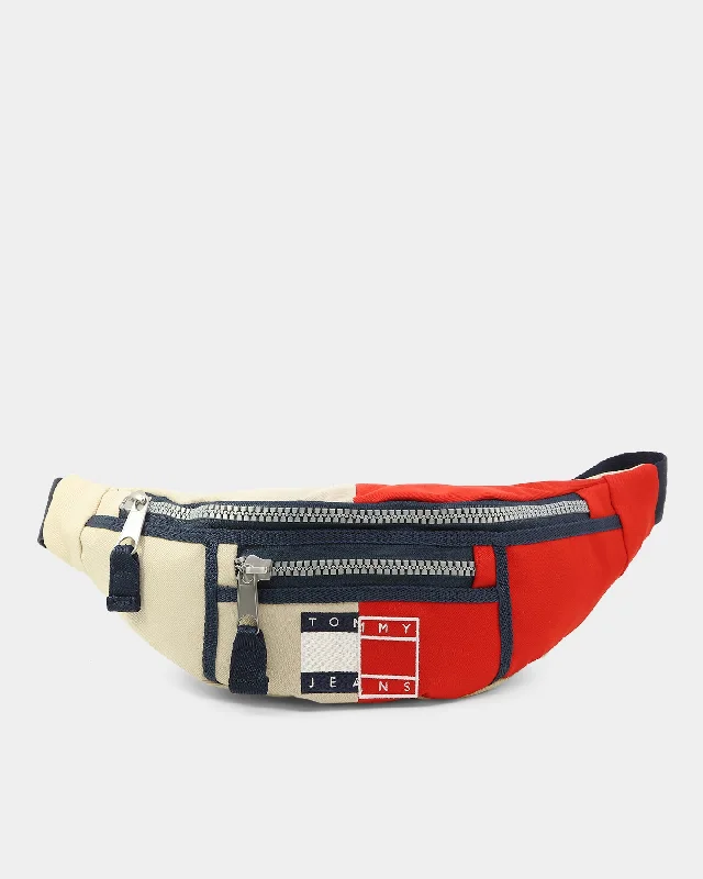 Tommy Jeans Heritage Spliced Bum Bag Deep Crimson Stylish High-Rise Mom Jeans