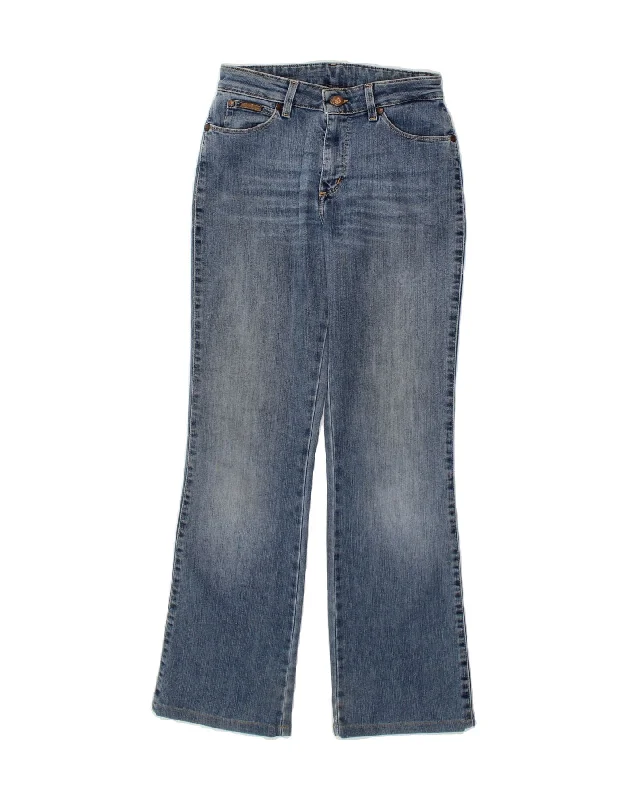 WRANGLER Womens TIna Flared Jeans W27 L29 Blue Cotton Trendy Cut-Off Denim Shorts