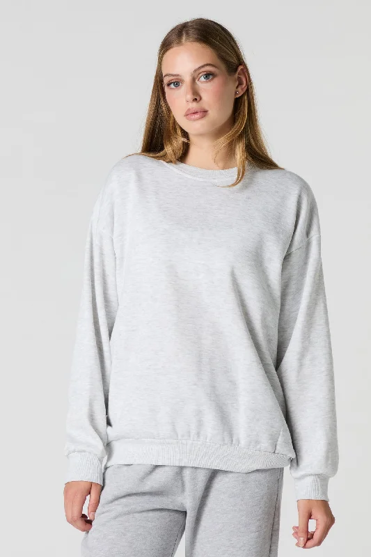 Oversized Fleece Sweatshirt Hoodie with Earth Tones Natural Calm