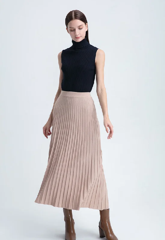 Long Knitted Classic Basic Skirt wool skirt sturdy