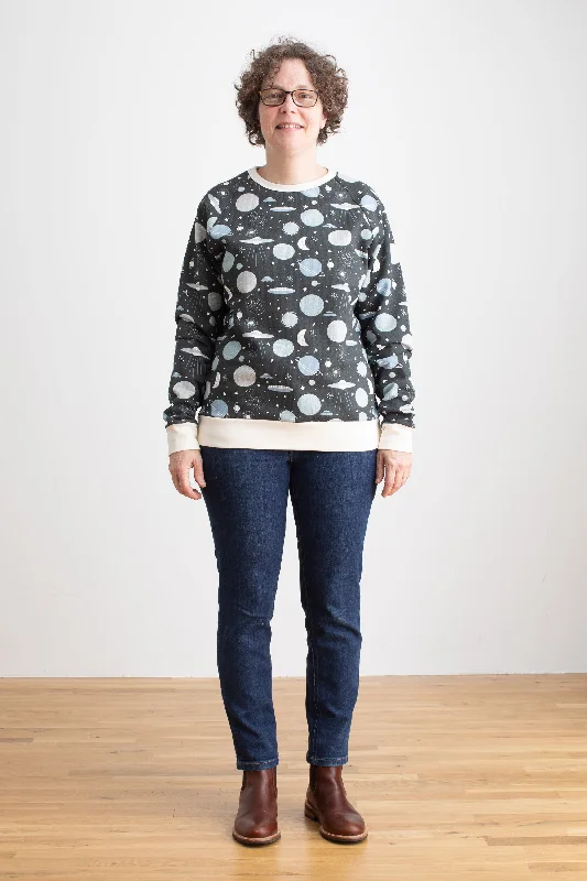 Adult Sweatshirt - Space Charcoal Hoodie with Magnetic Closure Innovative Modern