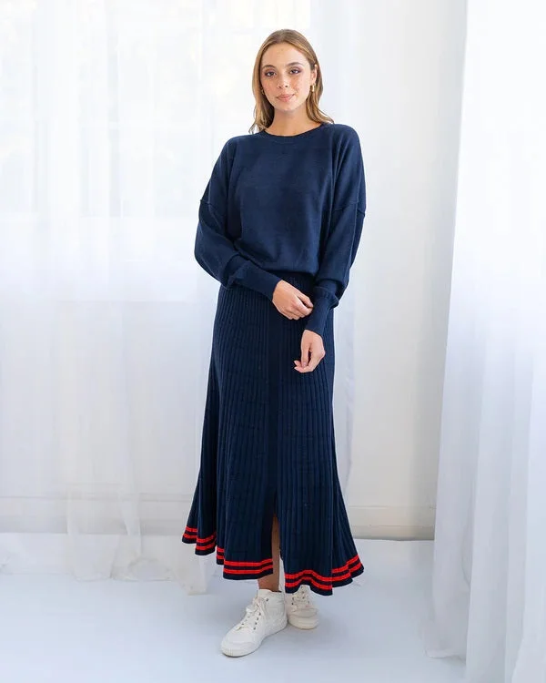 ARLINGTON MILNE Rebecca Knit Skirt corduroy skirt cozy