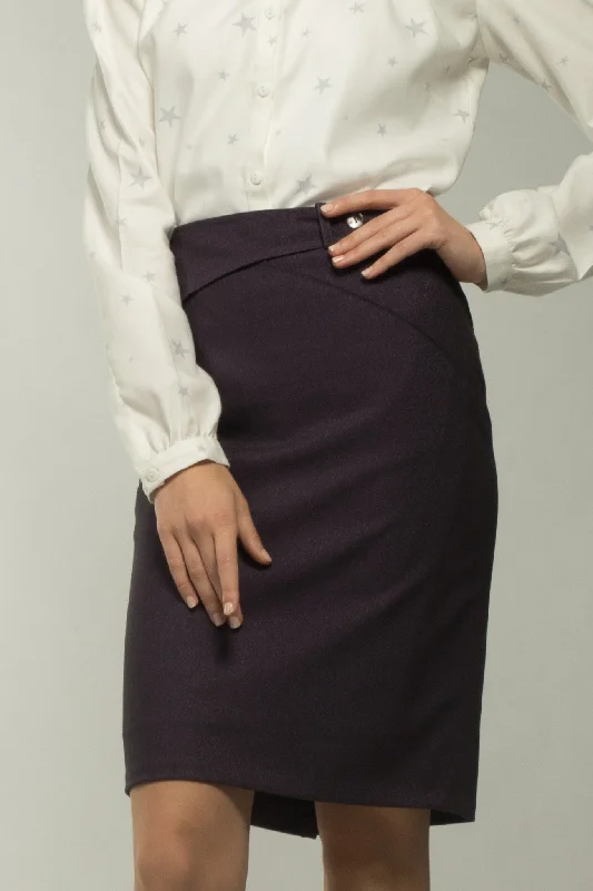 Arch Button Front Skirt linen skirt natural