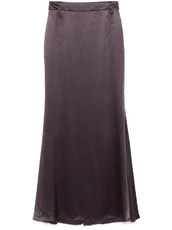 At Last Skirt in Plum floral skirt print