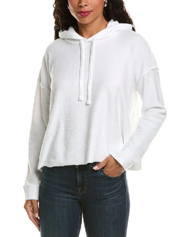Eileen Fisher Cropped Hoodie Hoodie with Print Artistic Unique