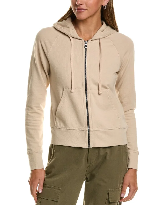 James Perse French Terry Zip Hoodie Hoodie Jacket Zipper Layering