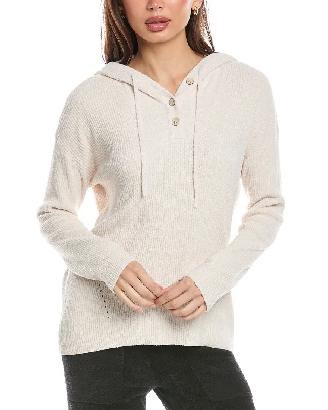 Barefoot Dreams Cozychic Ultra Lite Ribbed Henley Hoodie Hoodie with Earth Tones Natural Calm Barefoot Dreams Cozychic Ultra Lite Ribbed Henley Hoodie Hoodie with Earth Tones Natural Calm