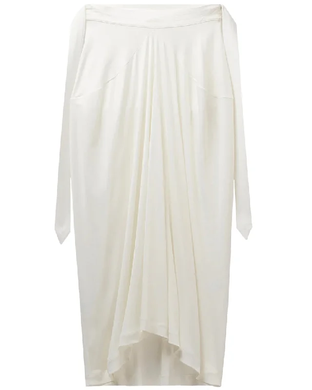 Off White Drapy Belt Skirt cashmere skirt fine