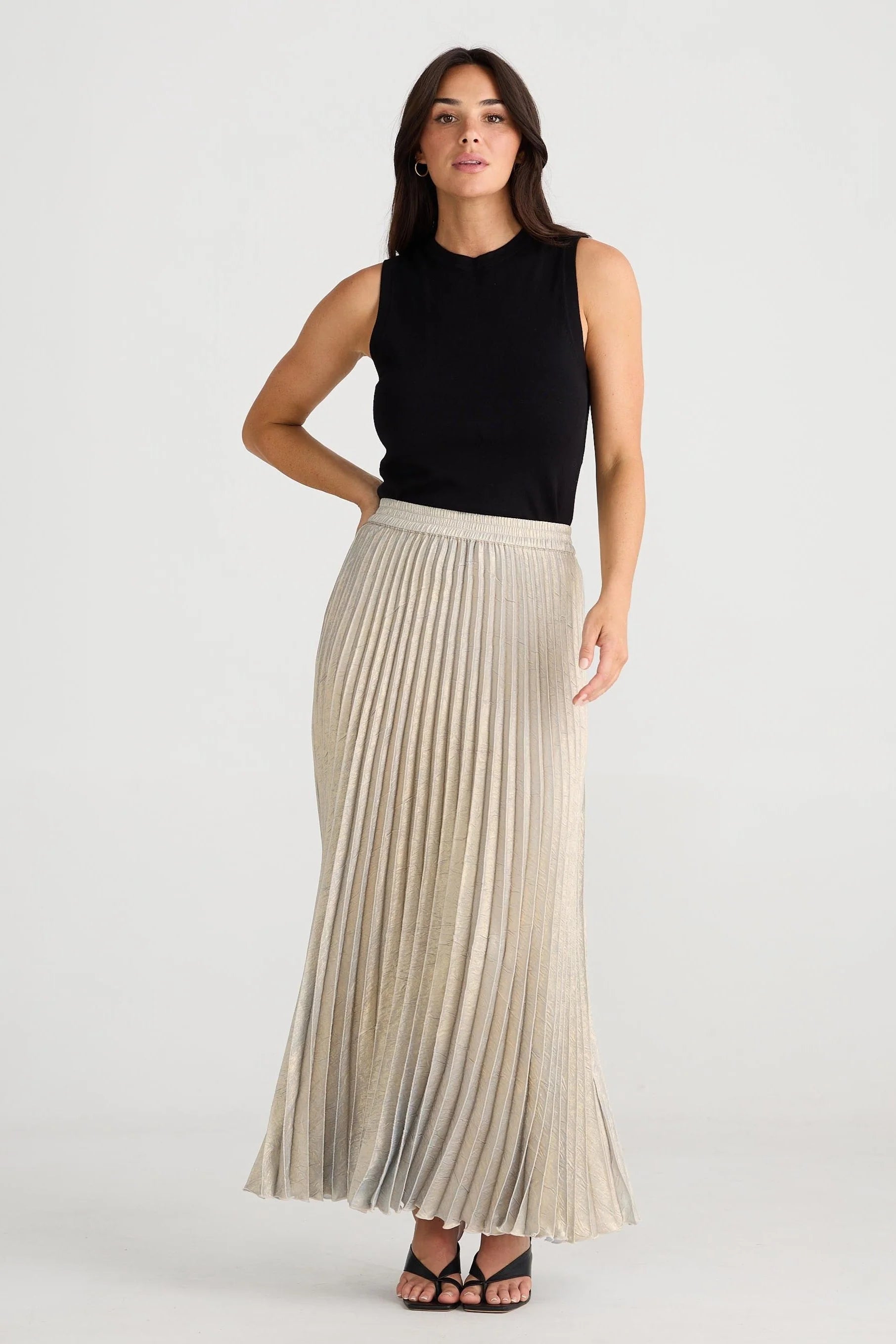 Brave and True - BT24124-1 Alias Pleated Skirt wool skirt warm