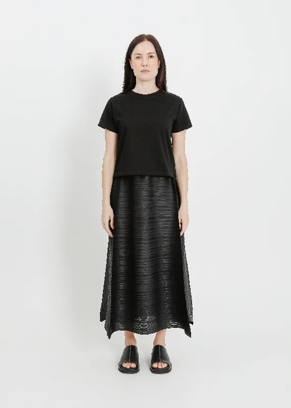 BRISTOL SKIRT  / BLACK denim skirt casual