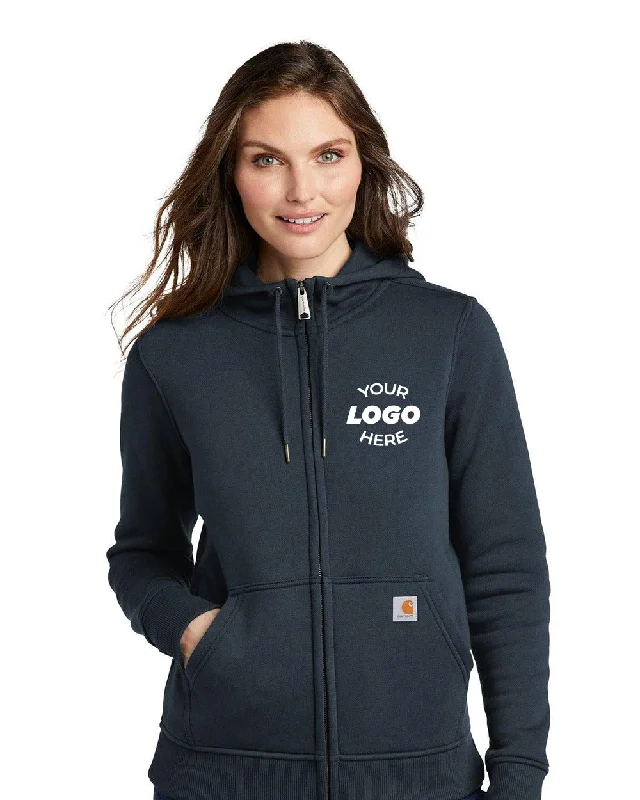Carhartt Women's Clarksburg Full-Zip Hoodie Sweatshirt CT102788 Hoodie with Cropped Fit Short Trendy