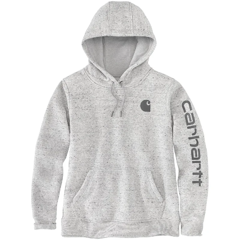 Carhartt Women's Relaxed Fit Midweight Logo Sleeve Hooded Sweatshirt Hoodie with Raw Hem Edgy Unfinished Carhartt Women's Relaxed Fit Midweight Logo Sleeve Hooded Sweatshirt Hoodie with Raw Hem Edgy Unfinished