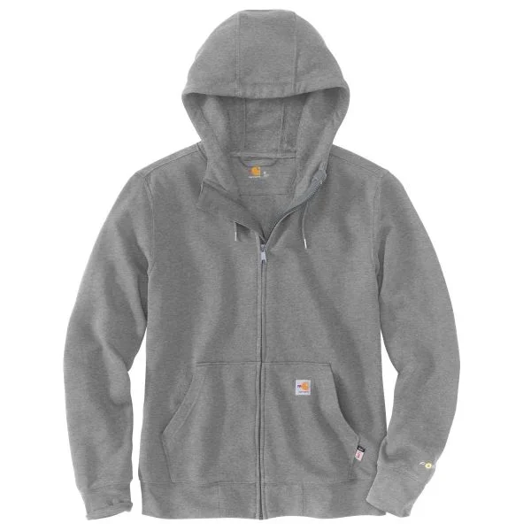 CARHARTT WOMEN'S FR FORCE MIDWEIGHT HOODED ZIP FRONT SWEATSHIRT Hoodie with Elastic Waist Stretchable Comfortable