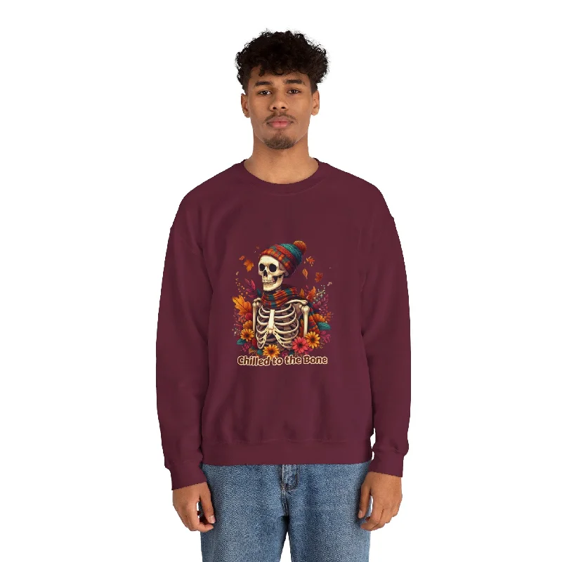 Chilled to the Bone Unisex Heavy Blend™ Crewneck Sweatshirt Hoodie with Elastic Cuffs Stretchable Comfortable Chilled to the Bone Unisex Heavy Blend™ Crewneck Sweatshirt Hoodie with Elastic Cuffs Stretchable Comfortable