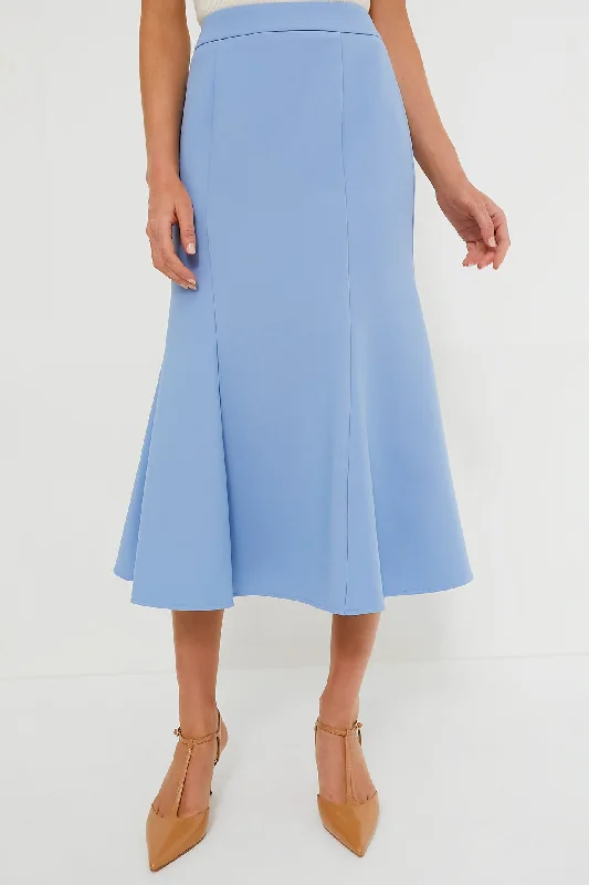 Cornflower Blue Iris Skirt chiffon skirt airy