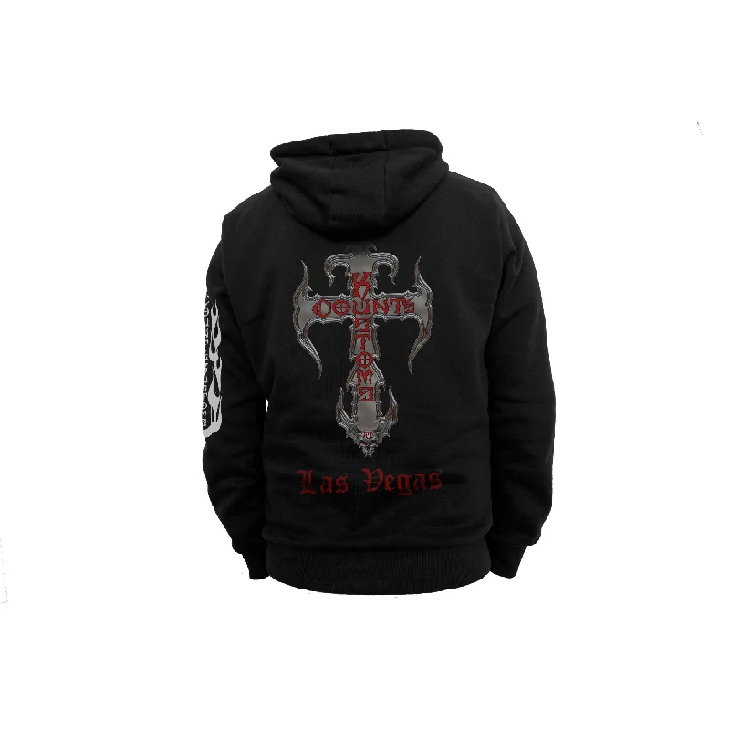 Count's Kustoms 1-ARM Bandit Zip Hoodie Sweatshirt Unisex Hoodie with Snap Buttons Easy Quick