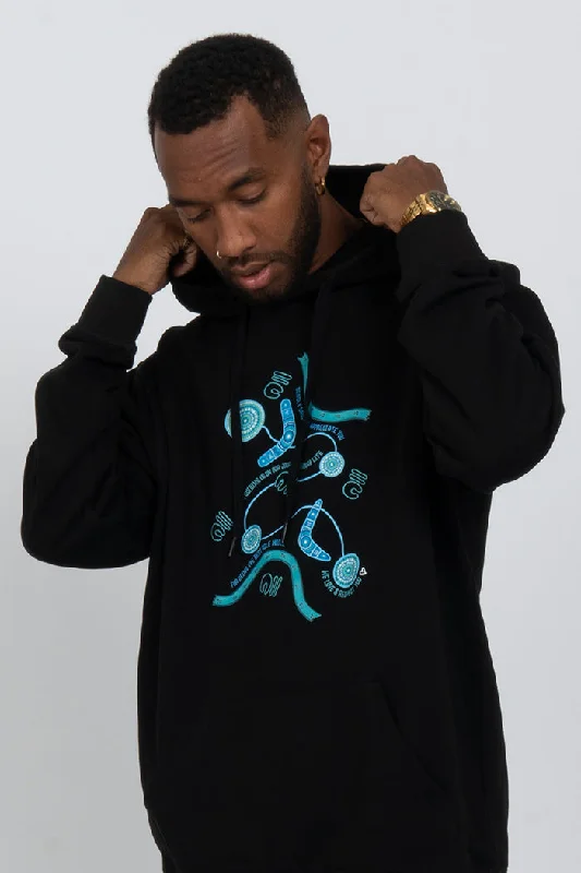Deadly Dads Black Premium Cotton Blend Unisex Hoodie Hoodie with Zipper Placket Modern Functional