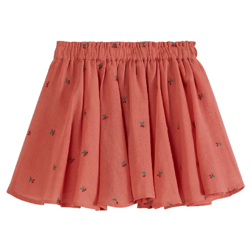 EMILE ET IDA JUPON BRODE ALL OVER GRENDINE SKIRT flowy skirt hem