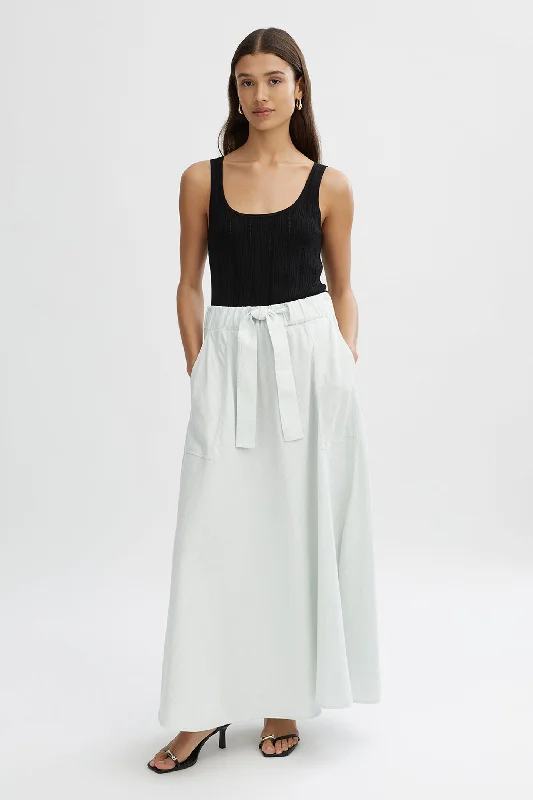 ESTELLE MAXI SKIRT belted skirt waist