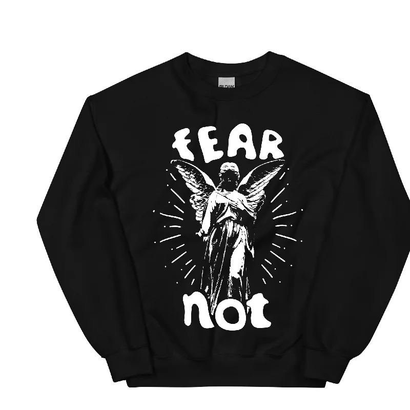 Fear Not Unisex Sweatshirt Hoodie with Side Slits Relaxed Casual