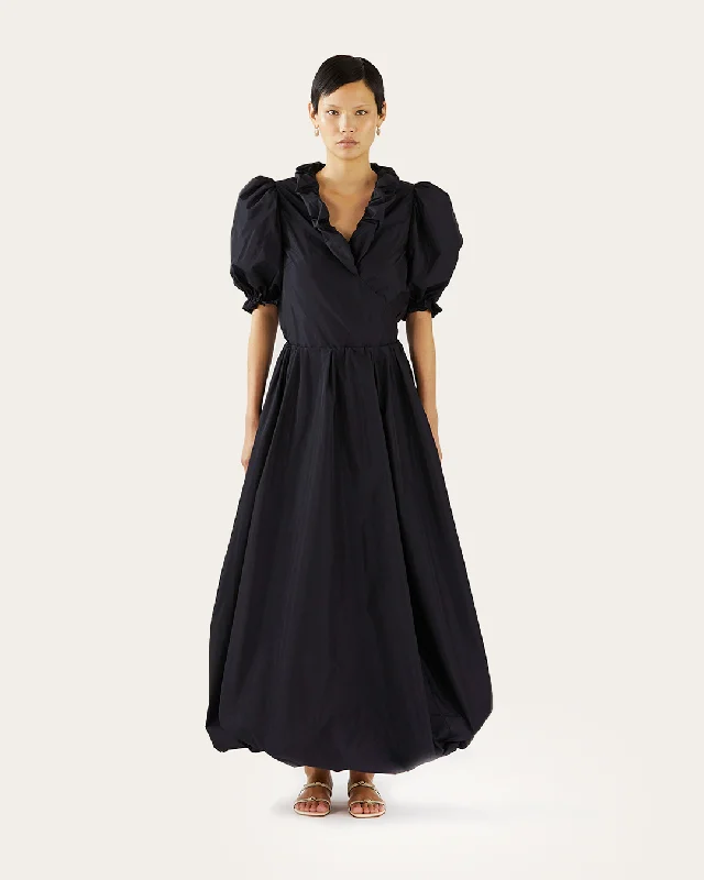 Flora Skirt Recycled Blend Taffeta Navy corduroy skirt comfortable