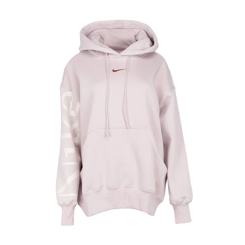 Phoenix Fleece Oversize Logo Hoody - Womens Hoodie with V-Neck Classic Versatile