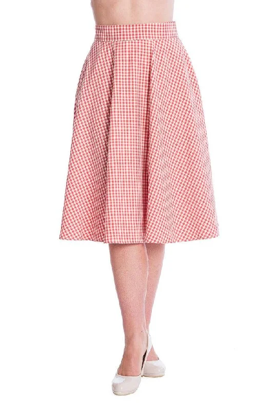 Gingham Picnick Skirt casual skirt length